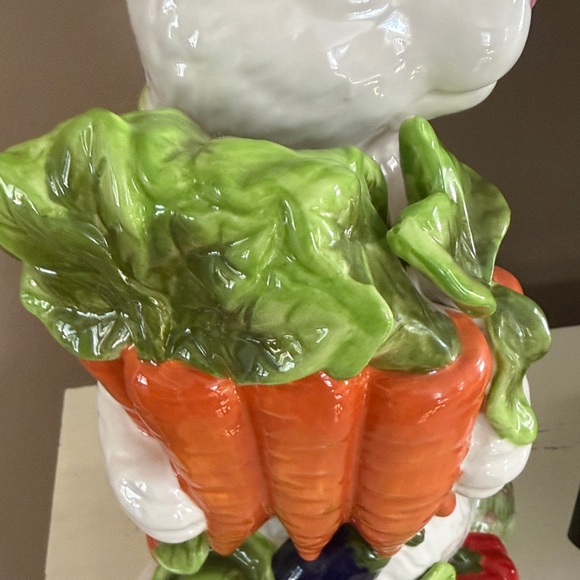 Charming White Bunny with Carrot Holiday Decor - Picture 6 of 14